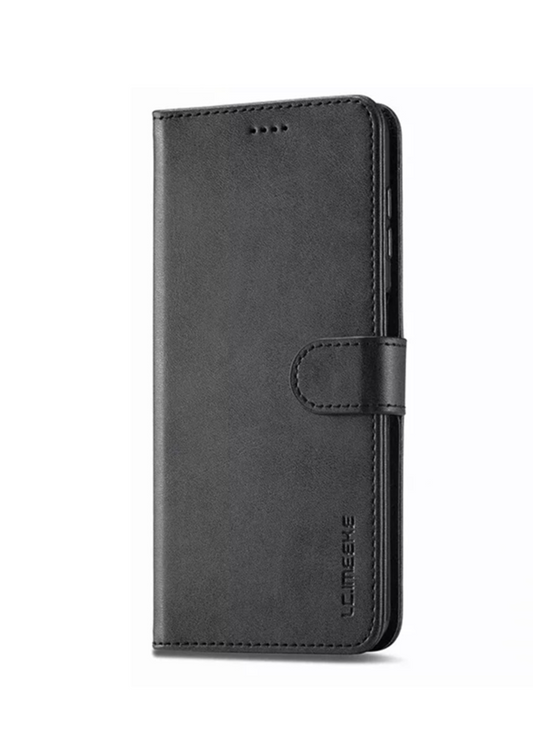 For Samsung Galaxy A36  Matte Wallet Flip Black Case