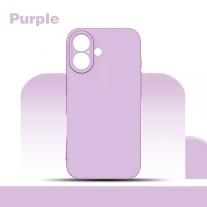 For iPhone 16  Silicone Gel Purple case + 2 x Screen Protectors