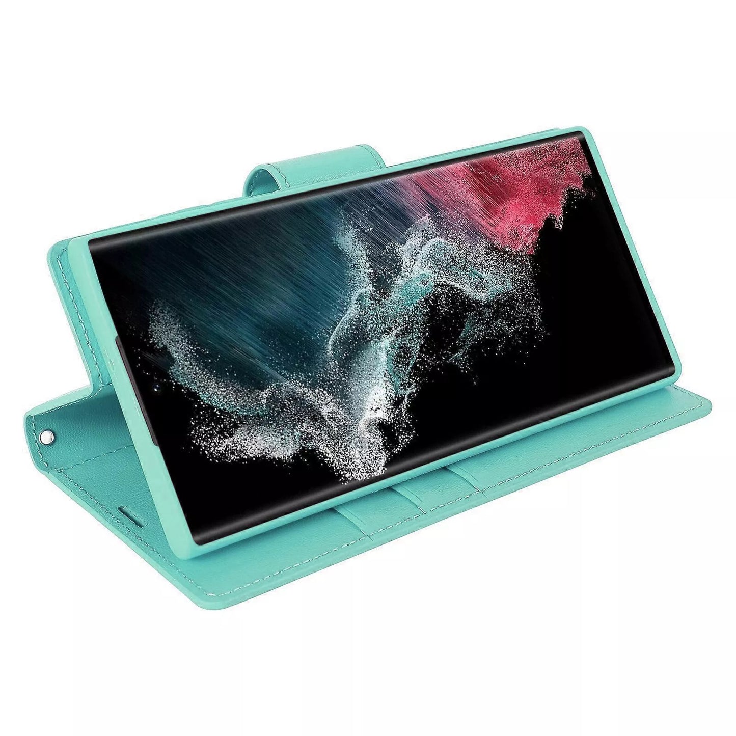 For Samsung Galaxy A36 Wallet Case with Card holder Green Flip Cover