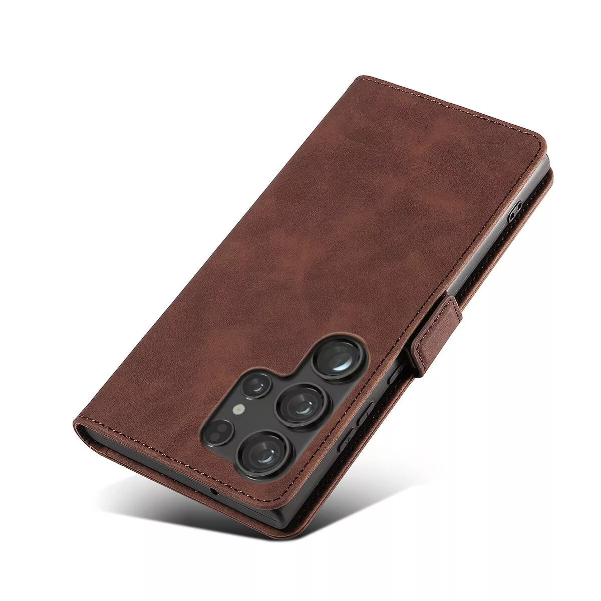 For Samsung Galaxy S24 Ultra Wallet Case Brown Colour Folio Flip Cover