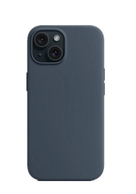 For iPhone 15 Plus Silicone Case -Navy Blue, Slim Fit Cover