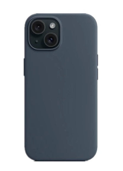 For iPhone 15 Plus Silicone Case -Navy Blue, Slim Fit Cover