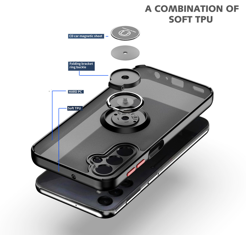 For Samsung A26 5G Case With Car Mount Magnetic Ring Shockproof Cover