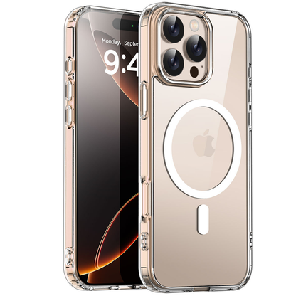 For iPhone 14 Pro Max Clear Shockproof Magnet  Magsafe Cover