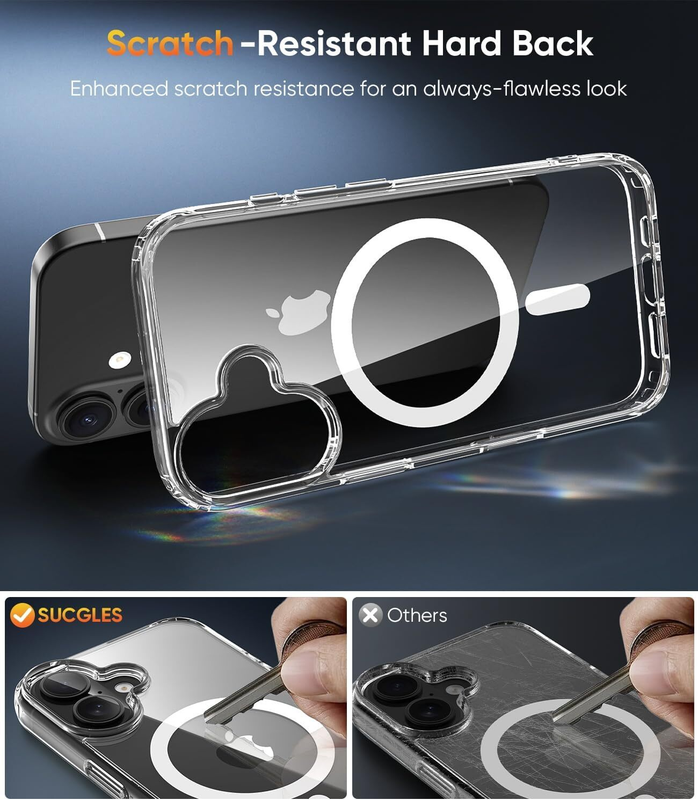 For iPhone 16 Magsafe Case Clear  Protective Cover