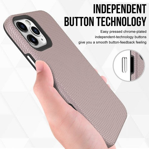 For iPhone 16 Pro Max Shockproof Rosegold Case +2 Glass Screen Protectors