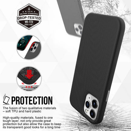 For iPhone 11 Pro Shockproof Case Rugged Black Case