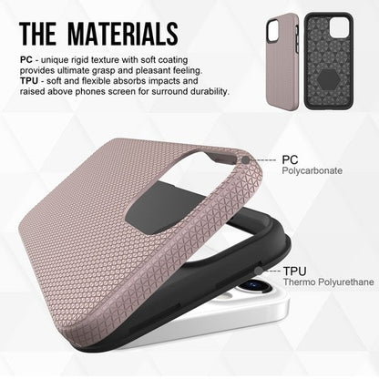 For iPhone 15 Pro Max Shockproof Case Rugged Rosegold Case