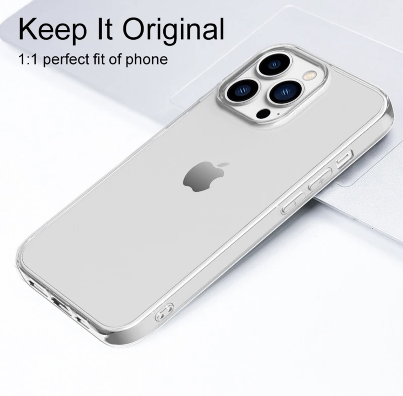 For iPhone 16 Pro Case Ultra Thin Clear Soft Silicone Shockproof Cover[2 Packs]