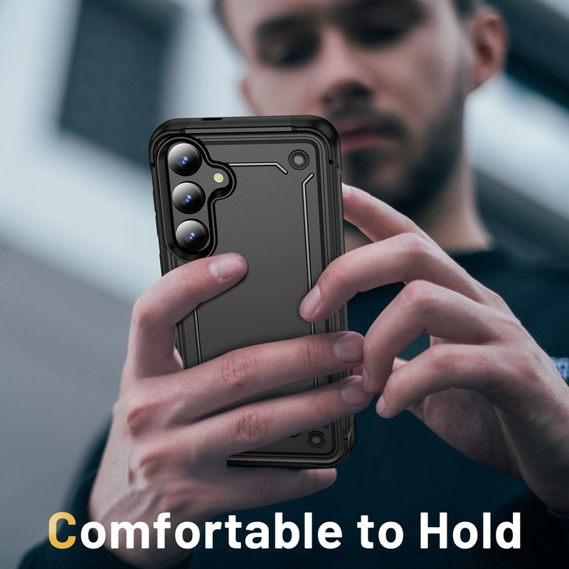For Samsung Galaxy S24 Grip shockproof tradie phone case,Black