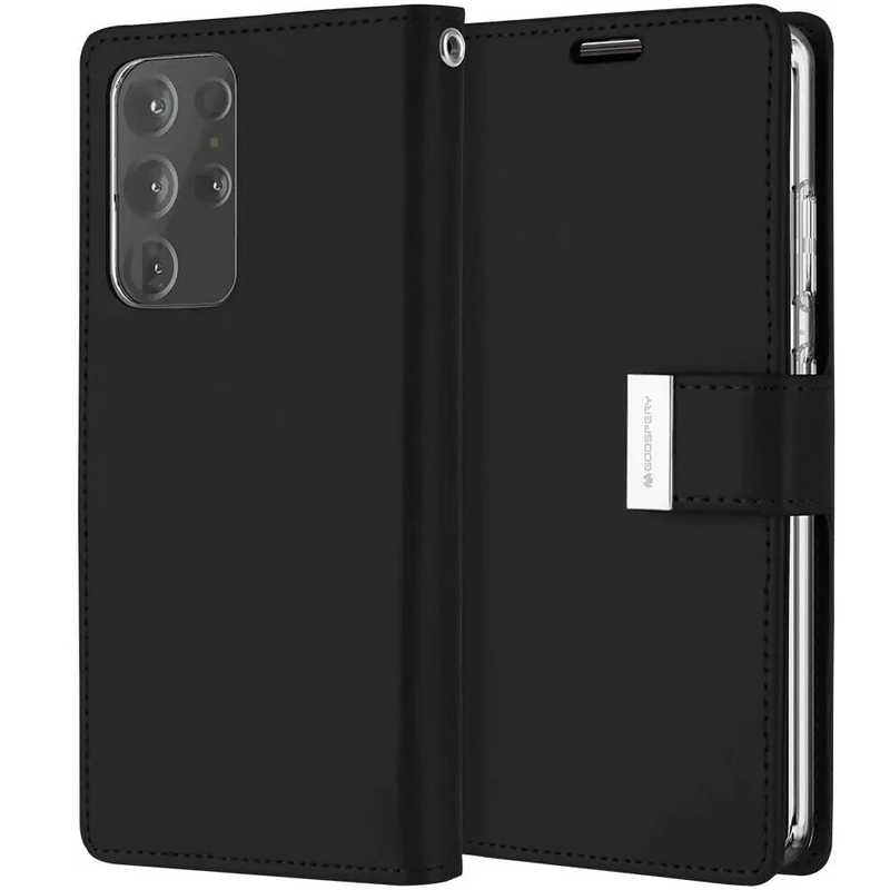 Dairy Case wallet Case For Samsung Galaxy S25 FE -Black