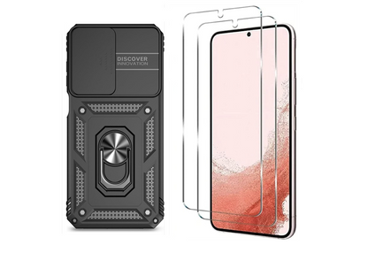 For Samsung Galaxy A14  Shockproof Cover + 2 Screen Protectors