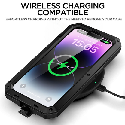 For iPhone 13 Pro Max Metal Case Shockproof Heavy Duty Cover