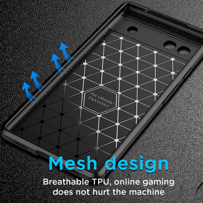 For Google Pixel 7a Case Heavy Duty Shockproof Carbon Fiber Cover