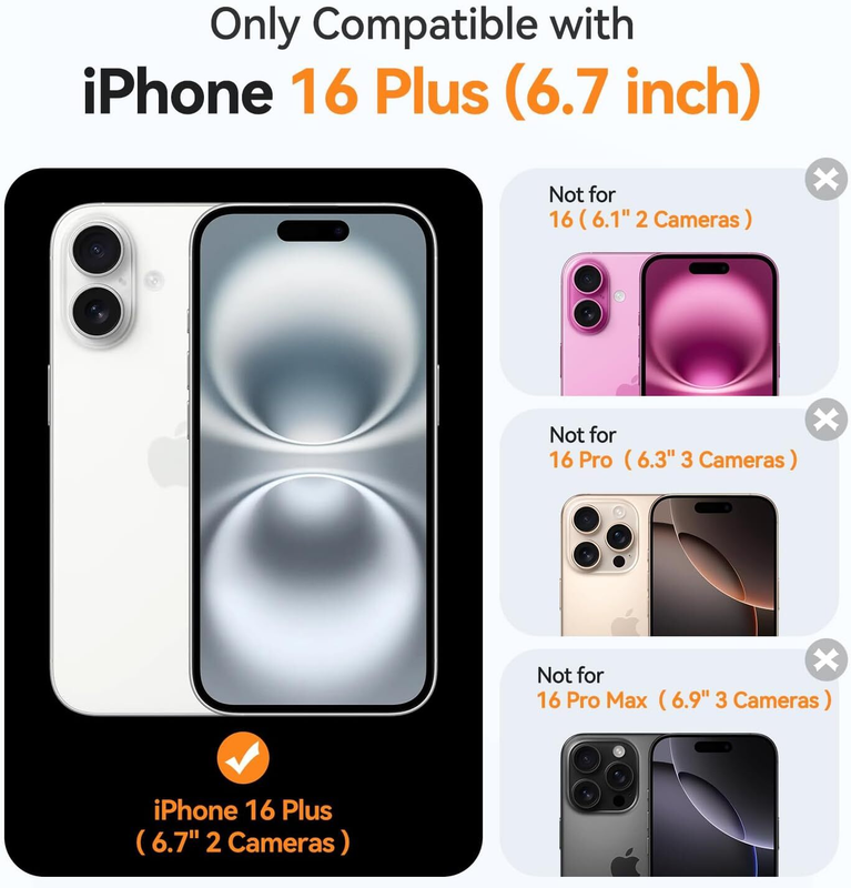 For iPhone 16 Magsafe Case Clear  Protective Cover