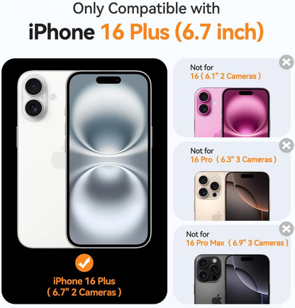 For iPhone 16 Magsafe Case Clear  Protective Cover
