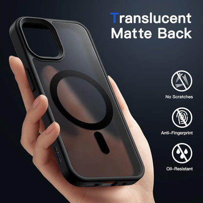 Magnetic Case for iPhone 12 Compatible with MagSafe, Translucent Matte Back