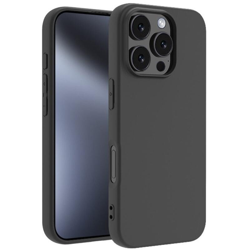 Black Slim Protective TPU Case For iPhone 15 Pro