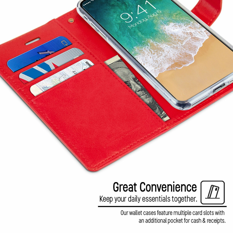 For iPhone 17 Pro Red Wallet Case