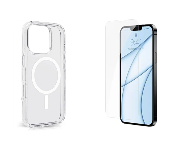 For iPhone 15 Clear Case MagSafe + 1x Screen Protector