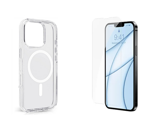 For iPhone 14 Clear Case MagSafe + 1x Screen Protector