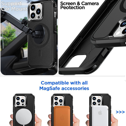 For iPhone 14 MagSafe Case Heavy Duty Shockproof Rugged Cover