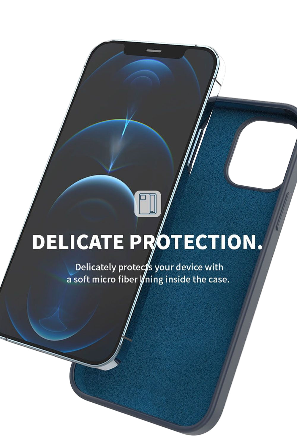 For iPhone 13 shockproof case slim navy blue case