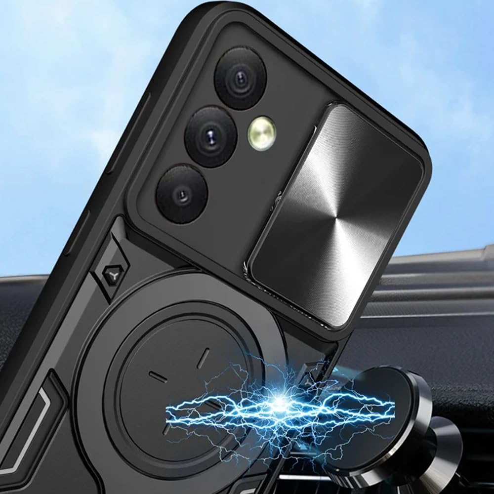 Shockproof case with Camera Slide Window Cover For Samsung Galaxy A15