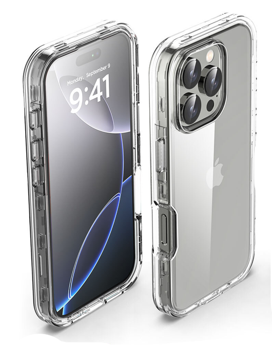 For iPhone 16 Pro Case Shockproof Heavy Duty Clear Cover