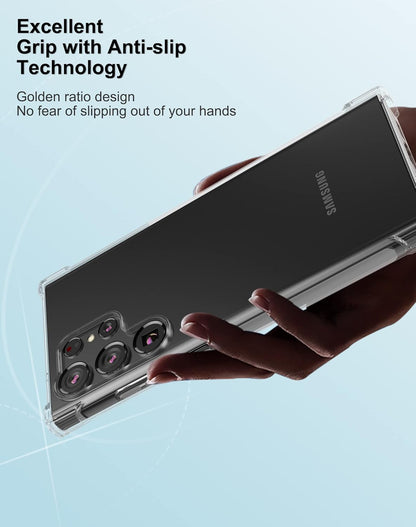 For Samsung Galaxy S25 Ultra Edge S24 S23 S21 Flexible Clear Shockproof  TPU case