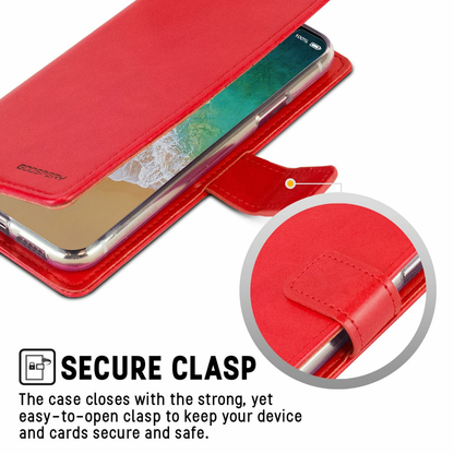 For iPhone 17 Pro Red Wallet Case