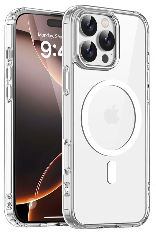 For iPhone 14 Pro Max Clear Shockproof Magnet  Magsafe Cover