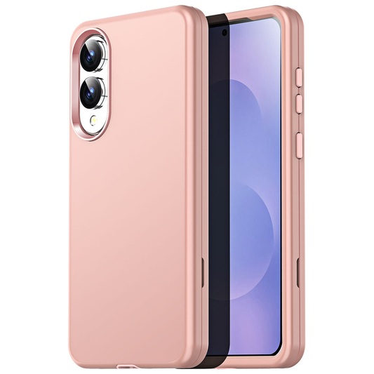For Samsung Galaxy S25 Edge Shockproof Heavy Duty Case ,Rose Gold