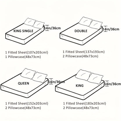 Fitted Bed Sheet Set Ultra Soft - Bed Sheet And Pillowcase