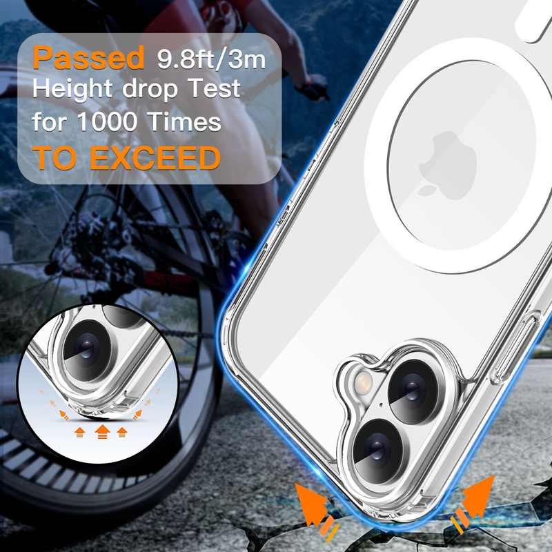 For iPhone 16 Magnet Clear Protective Cover