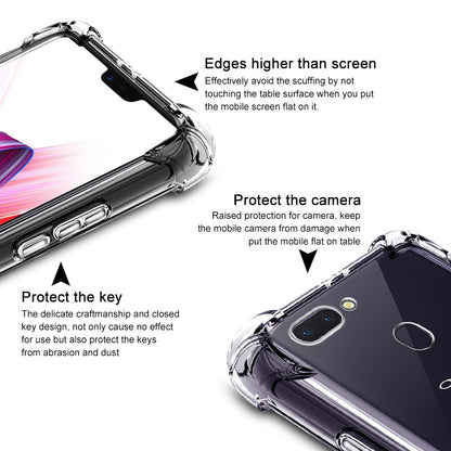 For OPPO Reno13  Shock proof Clear Case + 1 x Screen Protector
