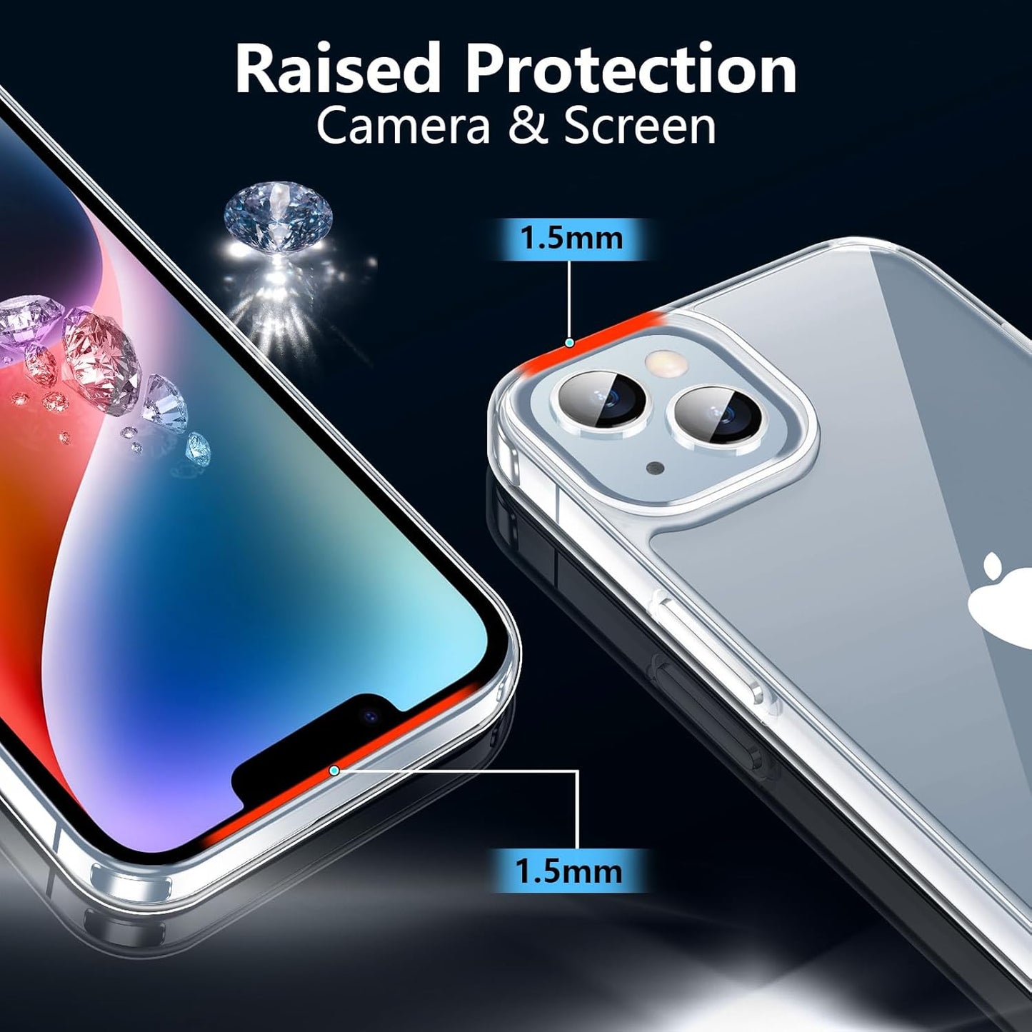 For iPhone 14 Plus Case  Shockproof Phone Bumper Cover