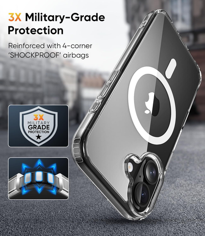 For iPhone 16 Magsafe Case Clear  Protective Cover