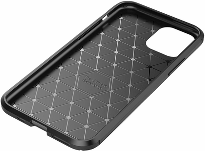 For Apple iPhone 13 Pro Fiber Rugged Case TPU Cover-Black