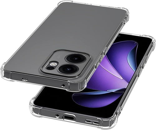 For OPPO Reno13  Shock proof Clear Case + 1 x Screen Protector