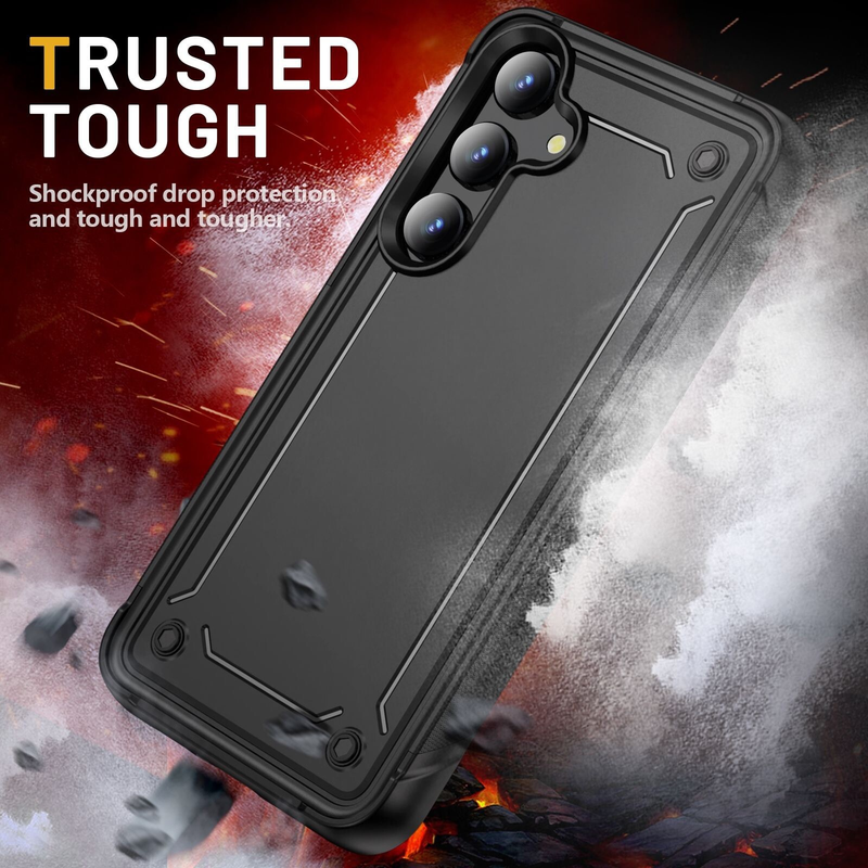 For Samsung Galaxy S24 Grip shockproof tradie phone case,Black