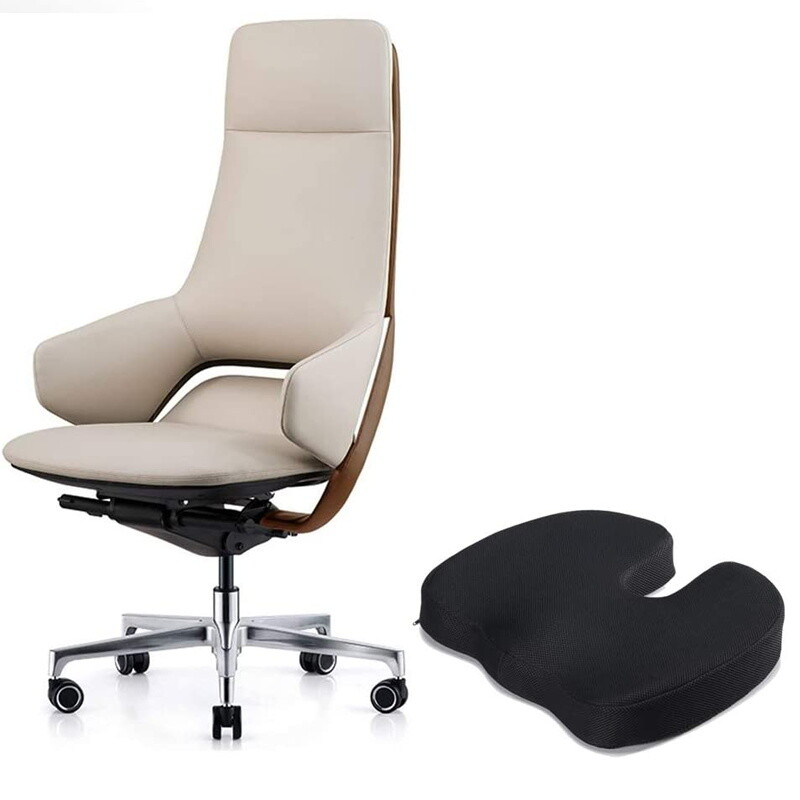 Seat Cushion Memory Foam Pad  For Chair-Black Colour