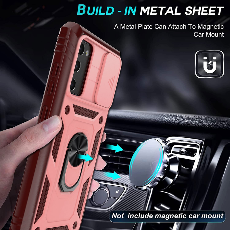 For Samsung Galaxy S24 FE Shockproof Case-Pink/Red