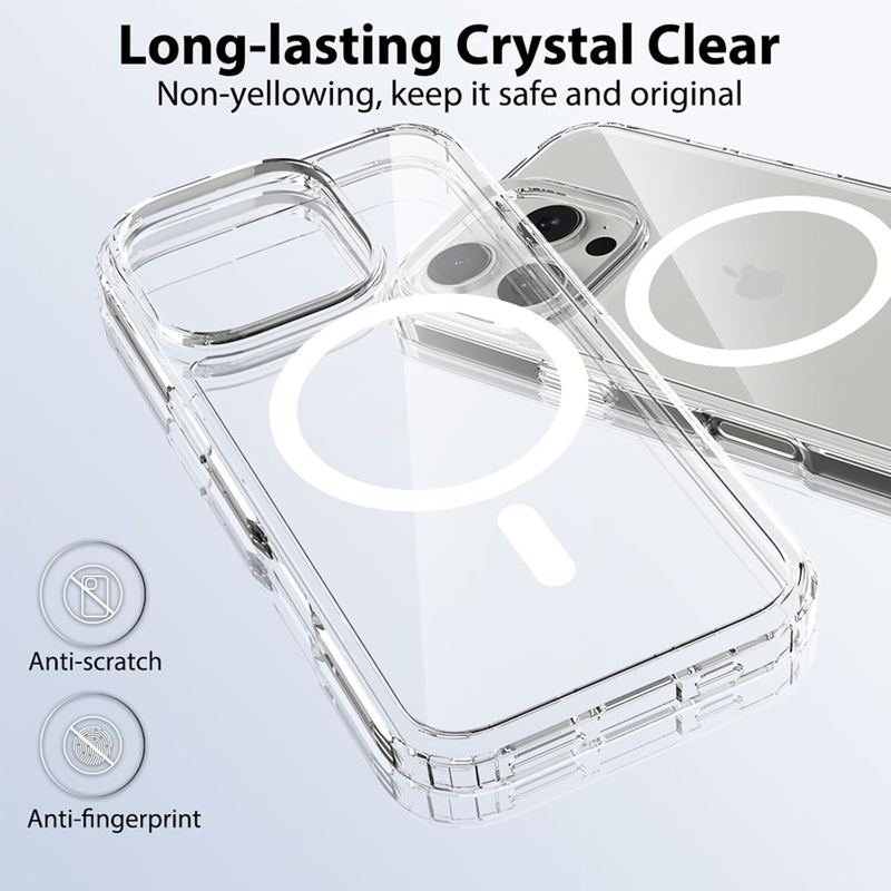 For iPhone 13 Pro Clear MagSafe Shockproof Transparent Protective Case