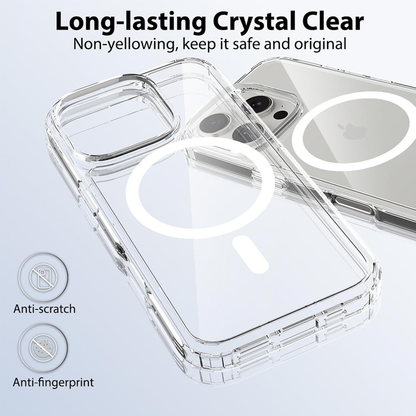 For iPhone 13 Pro Clear MagSafe Shockproof Transparent Protective Case