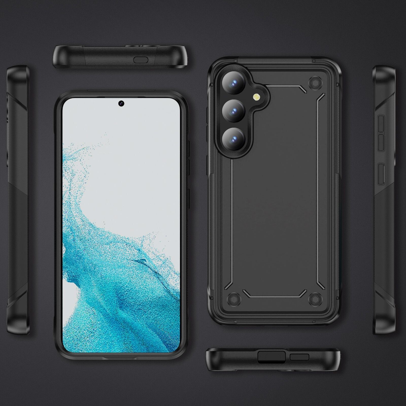 For Samsung Galaxy S24 Grip shockproof tradie phone case,Black