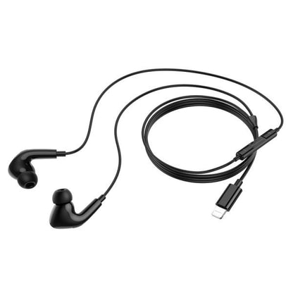 Handsfree Lightning Earphones Headphones Earbuds-Black