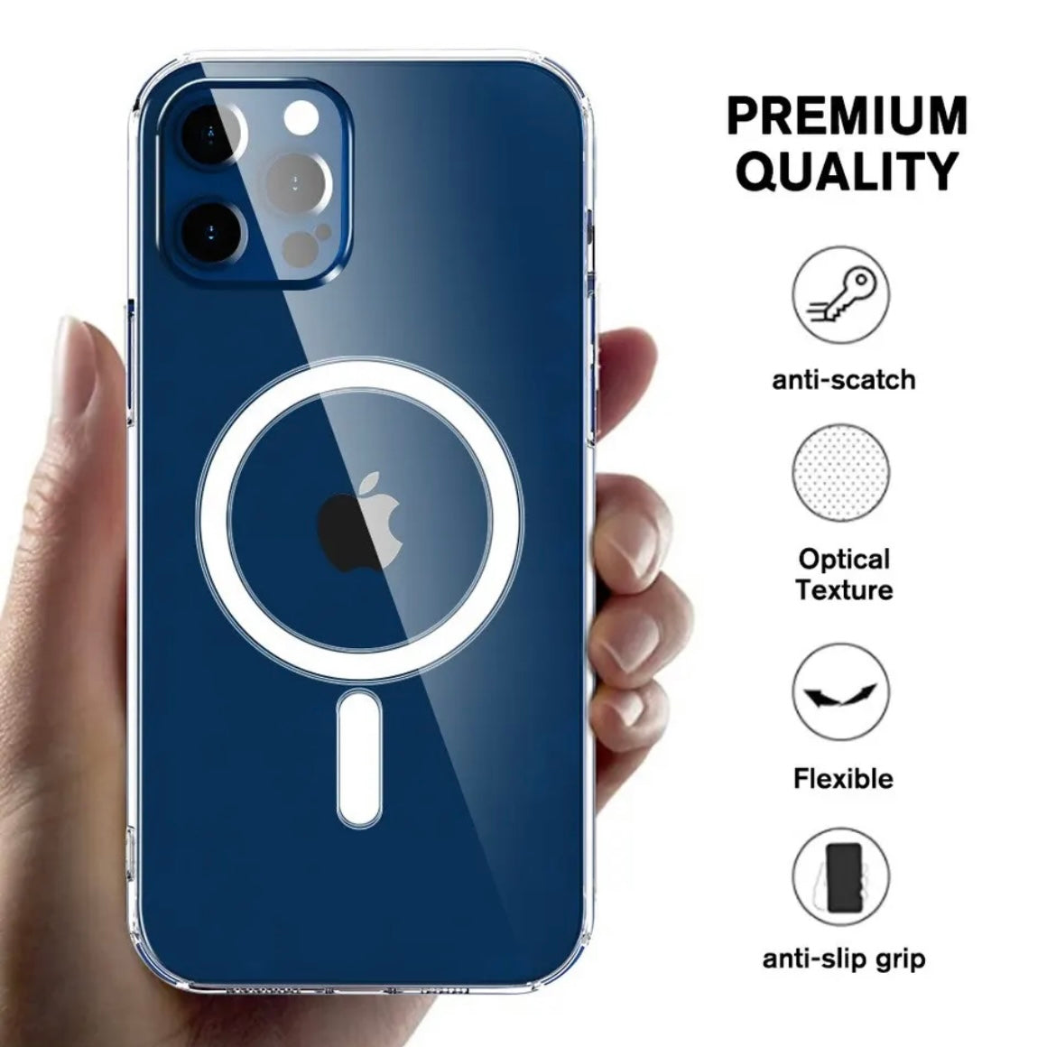 For iPhone 12 Pro Max Magsafe compatible Clear Case