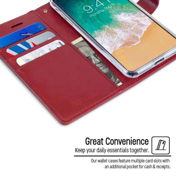 For iPhone 8 Case[3 Card Slots]-Wine Colour