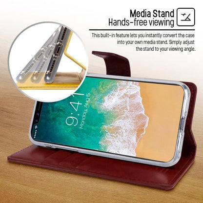 For iPhone 8 Case[3 Card Slots]-Wine Colour